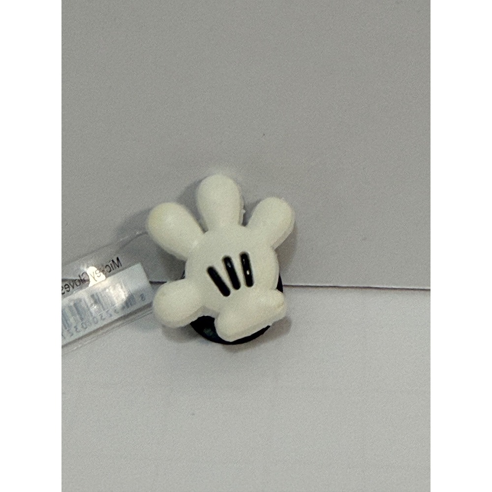 Disney Mickey Mouse Glove Jibbitz Shoe Charm White Hand Crocs Accessory NEW